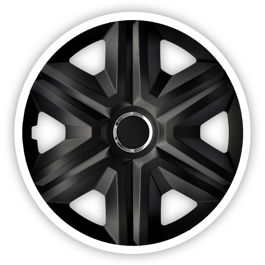 FAST LUX Tapacubos Cubiertas de Rueda Blanco 14", 4 Piezas