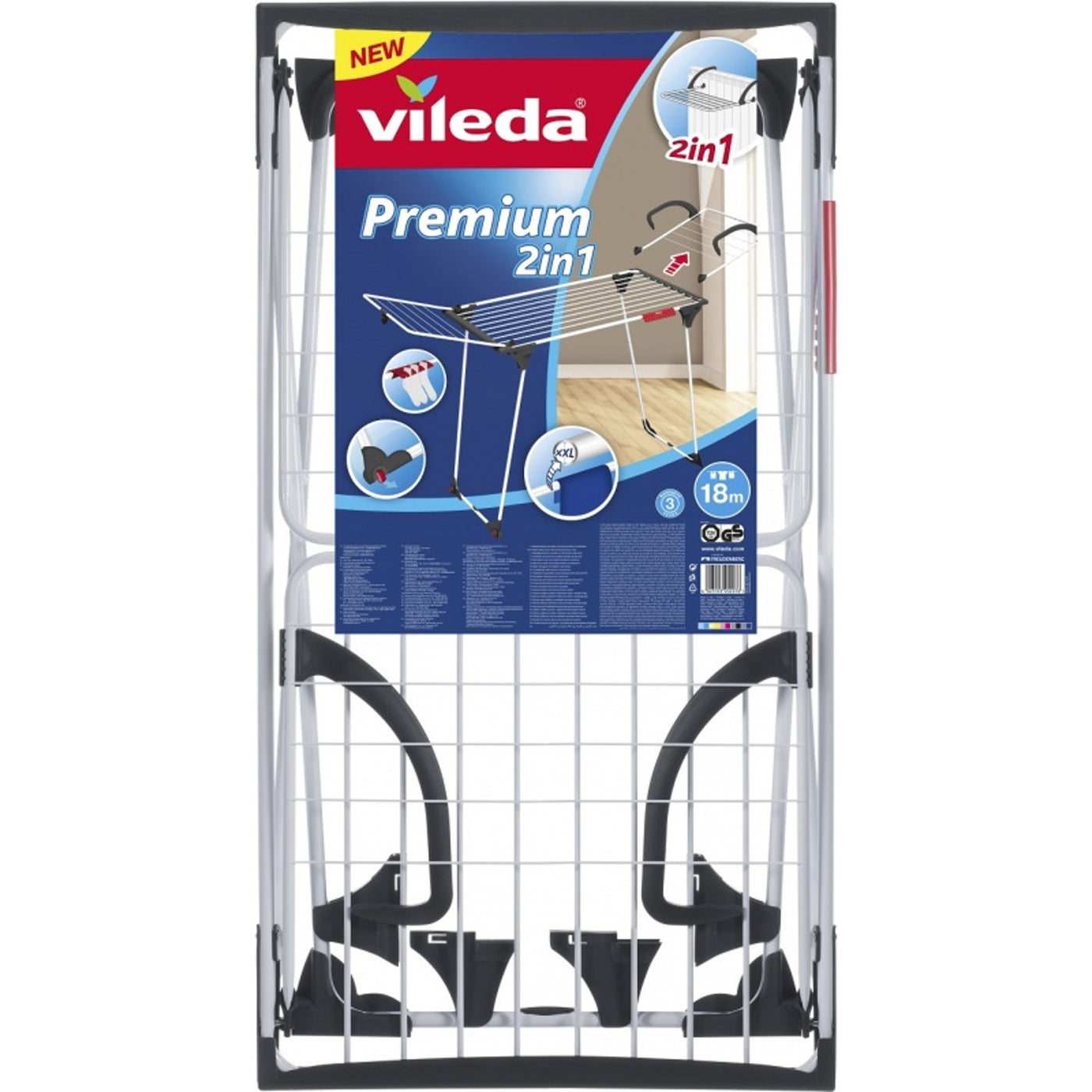 Secador de roupa Vileda Premium 2 em 1 com trava lateral