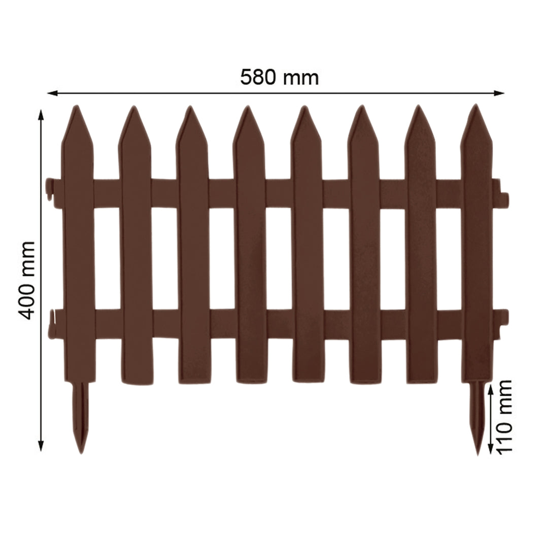 Mini cerca de jardim IPŁSU2 R222 3,5 m marrom