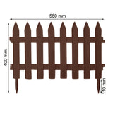 Mini cerca de jardim IPŁSU2 R222 3,5 m marrom