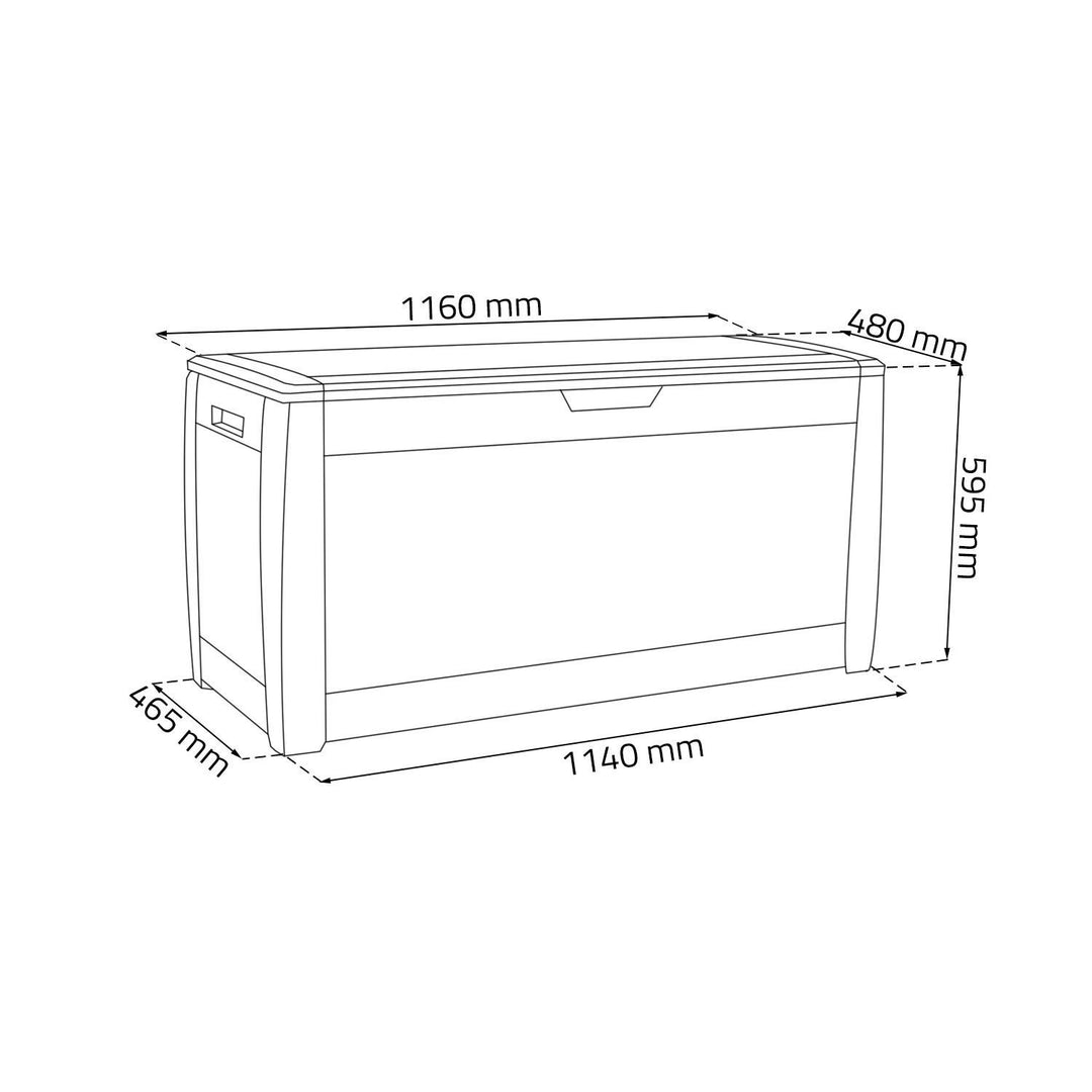 CAIXA DE JARDIM 310L PROSPERPLAST UMBRA UBRA BOX