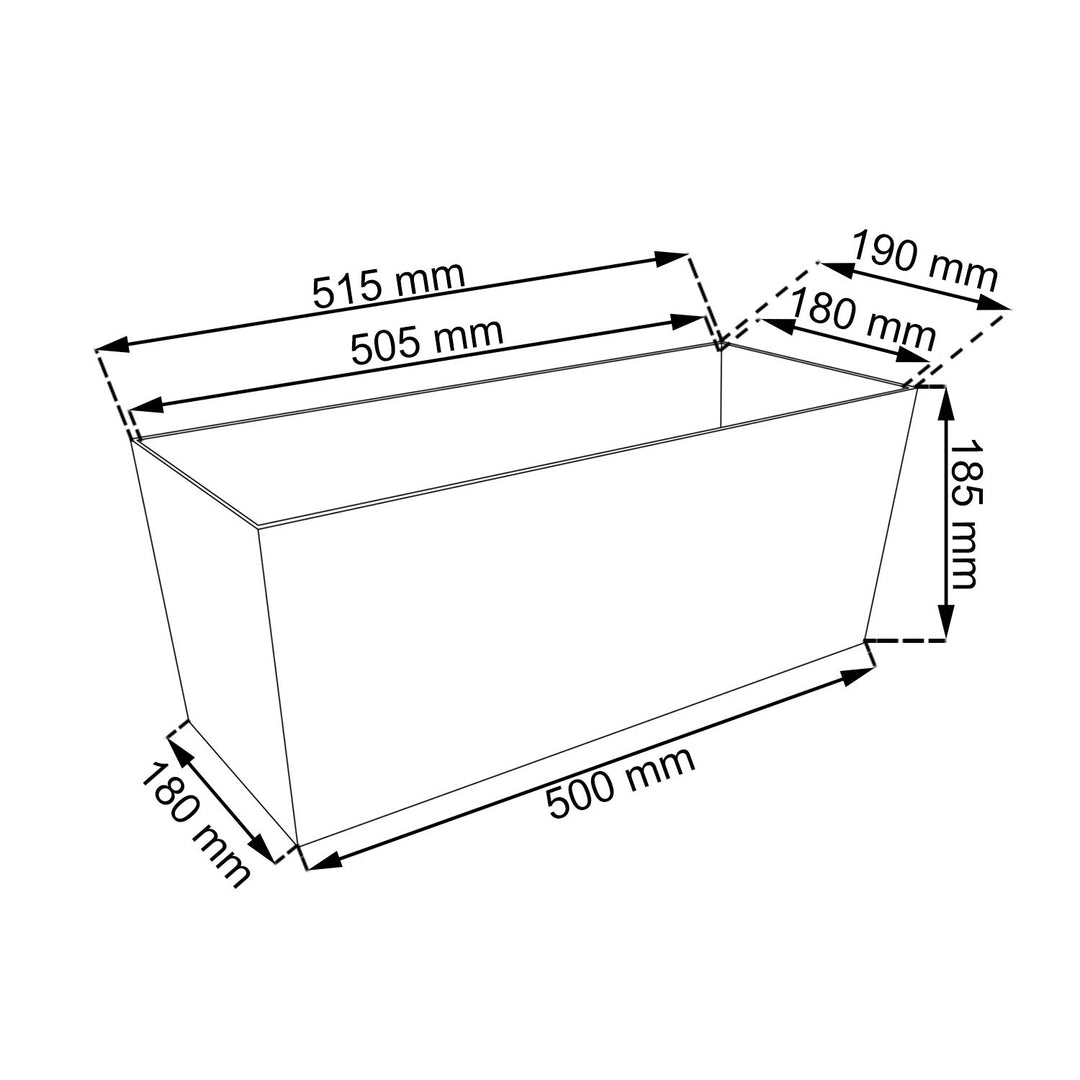 Floreira quadrada imitação de rattan 17L antracite Prosperplast Rato DRTC500 S433