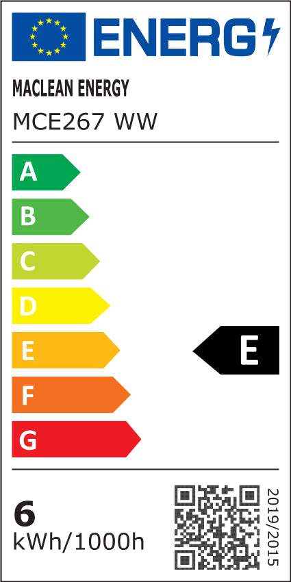 Lâmpada de filamento LED E27, 6W 230V branco quente 3000K 600lm retrô decorativo edison Maclean Energy MCE267 WW