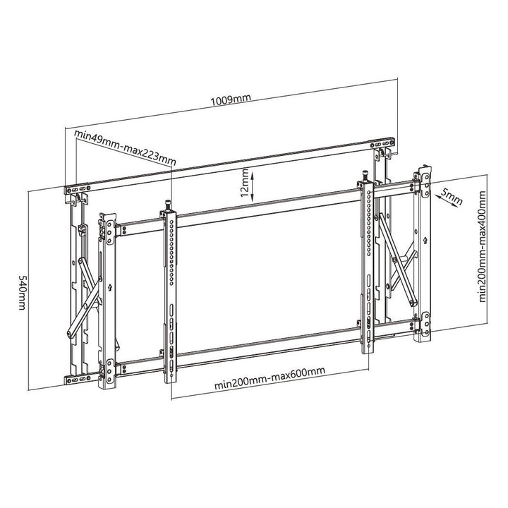 Suporte de parede para TV e vídeo 46 - 52" 35 kg máx. com sinalização digital VESA máx. 600x400 Maclean MC-845