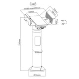 Soporte de terminal de tarjeta EC universal EFT / POS para puntos de venta