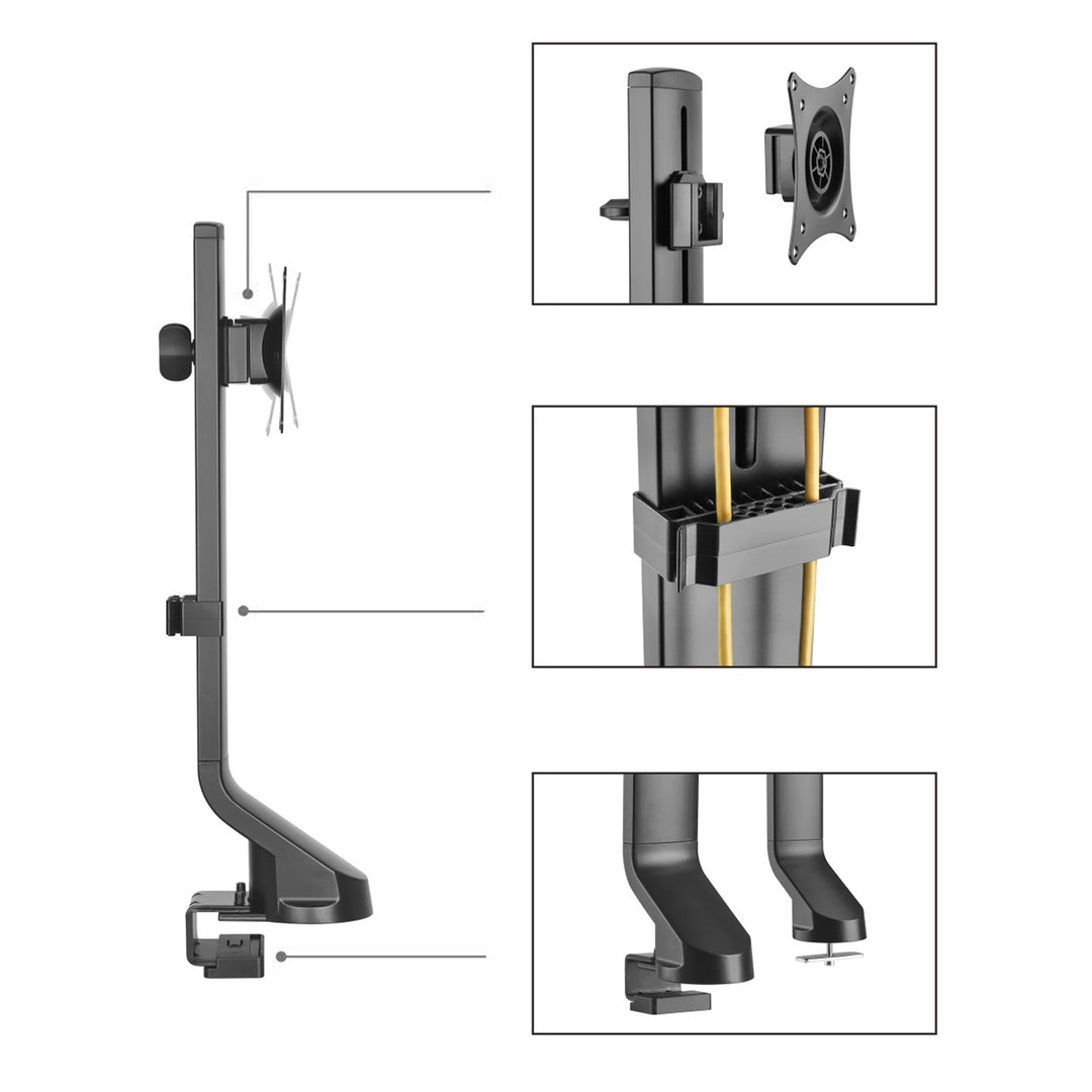 Soporte de escritorio para pantalla de 17 - 32" con gestión de cables Maclean Brackets MC-853