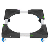Base de suelo para lavadora con maximo peso soportado hasta 250 kg Anchura ajustable 500-700 mm 4 ruedas de goma 4 pies niveladores