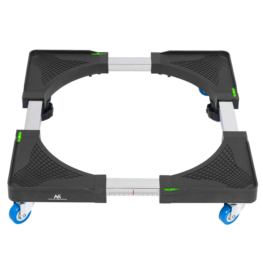 Base de suelo para lavadora con maximo peso soportado hasta 250 kg Anchura ajustable 500-700 mm 4 ruedas de goma 4 pies niveladores