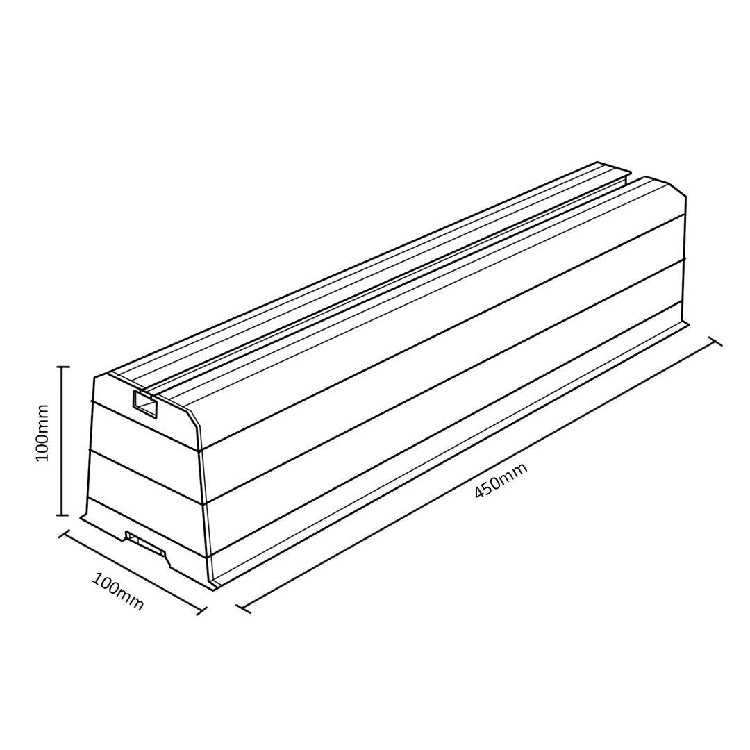 Soporte para montaje del aire acondicionado 100 kg longitud del brazo 450 mm PVC set 2 piezas MC-863