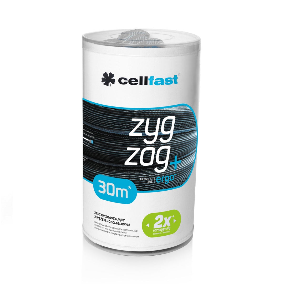 Manguera de estiramiento + rociador 15-30m Cellfast ZygZag, calidad