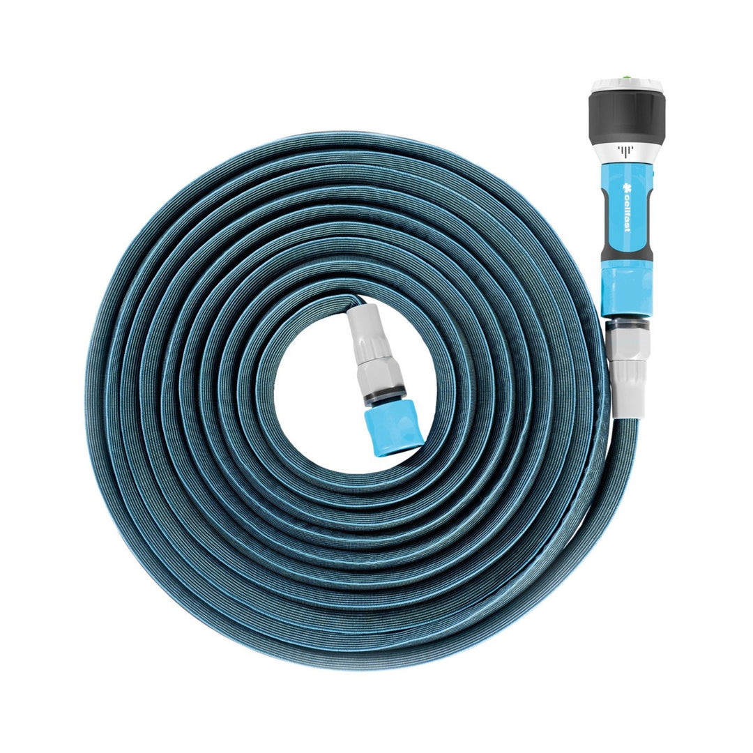 Manguera de estiramiento + rociador 15-30m Cellfast ZygZag, calidad