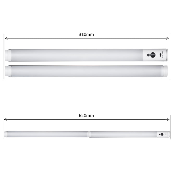 Lâmpada linear LED sob gabinete, conjunto de 2 módulos com controle remoto e fonte de alimentação Maclean Energy MCE245 - Máx. 4 módulos em uma fonte de alimentação