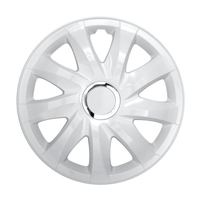 Tampões universais de encaixe NRM DRIFT de 16" lacados a branco, 4 peças