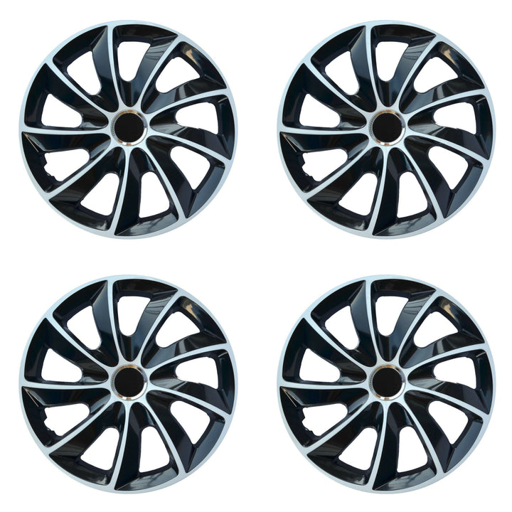 Tapacubos de 14 " set de 4 piezas en blanco y negro NRM STIG