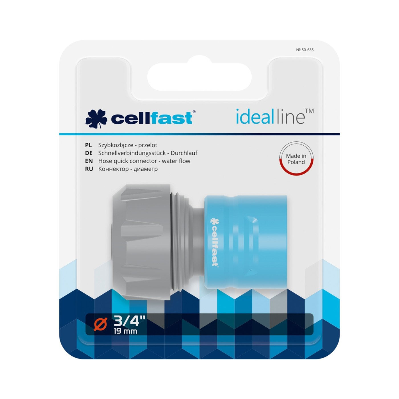 Acoplamento rápido 3/4 "Cellfast Ideal 50-635, alta qualidade