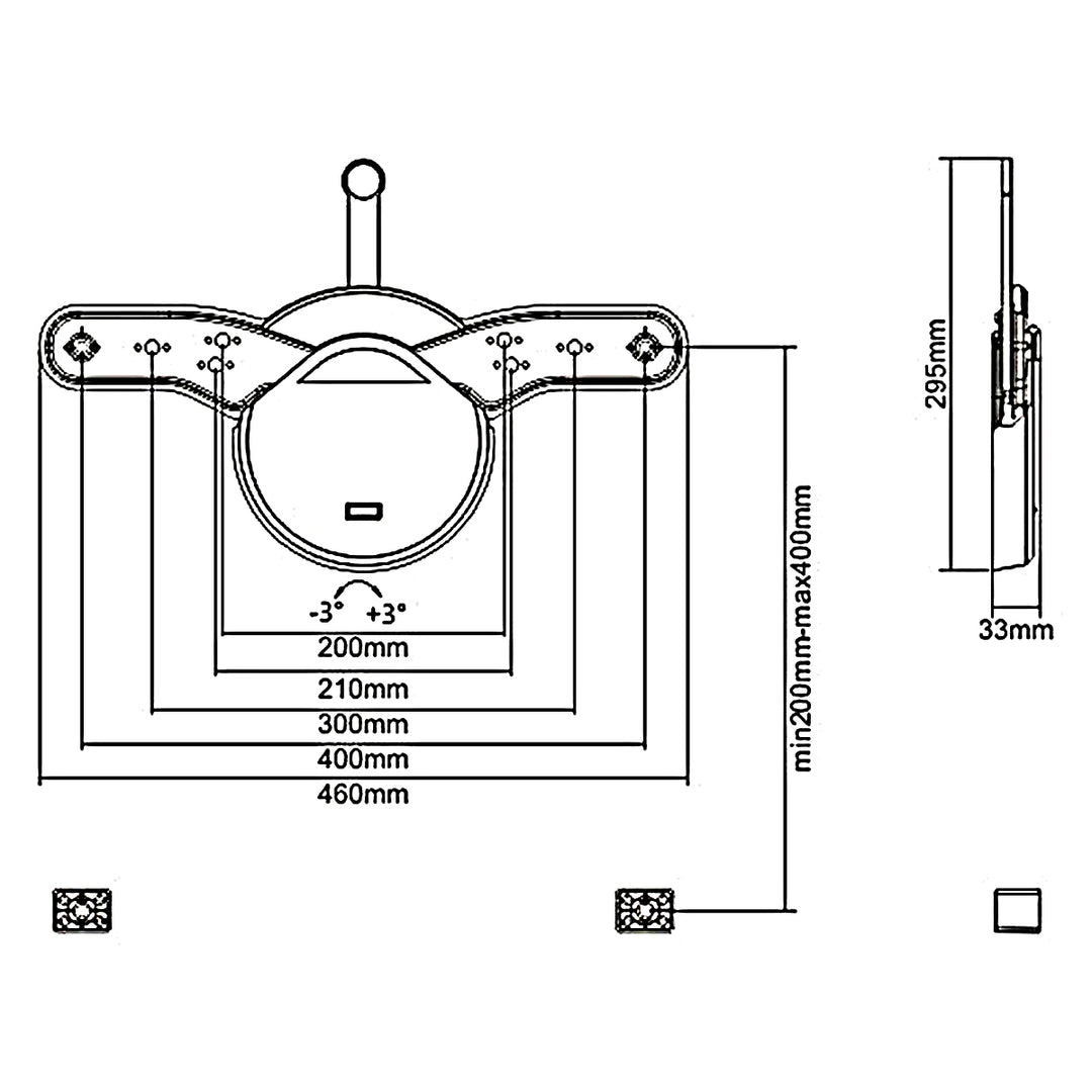 Suporte de parede para TV LCD OLED QLED LED para 23 "a 55" Super Slim até 40kg Suporte automático para TV max VESA 400x400 Maclean MC-877