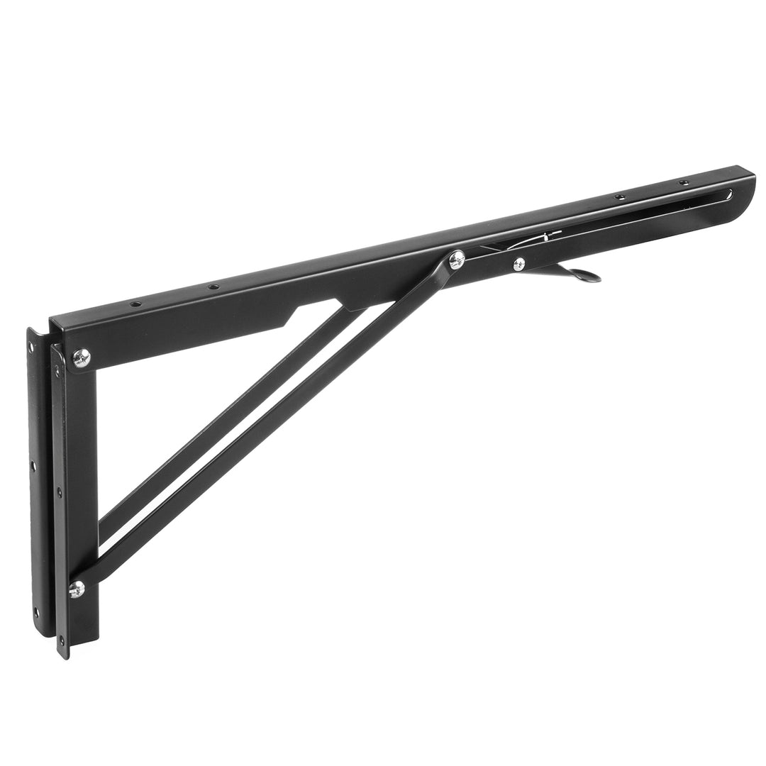 2X de Soportes de Pared Plegable Ajustable Triángulo Ángulo Soporte de pared en negro MC-876