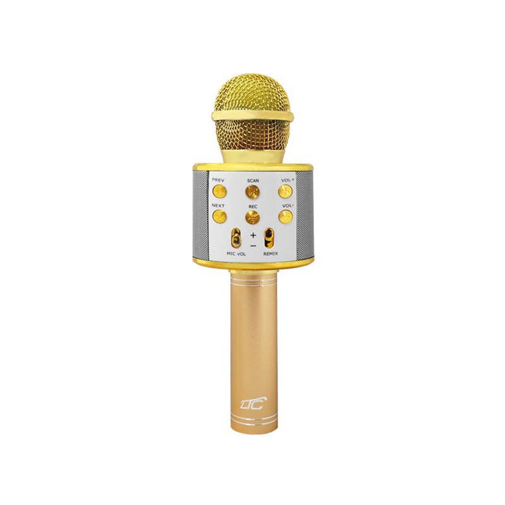 Microfone Bluetooth com alto-falante LTC MIC100 ouro rosa