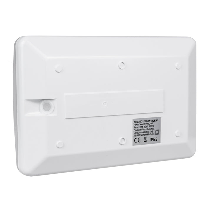 Lâmpada LED com número de casa e sensor crepuscular 950lm 12W IP65 resistente à radiação solar (à prova de UV) Maclean Energy MCE292 Wbranco