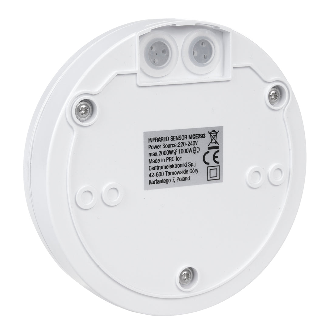 Sensor de movimento infravermelho IP65 para uso externo com alcance máximo de 8 m. carregar 2000W Maclean Energy MCE293