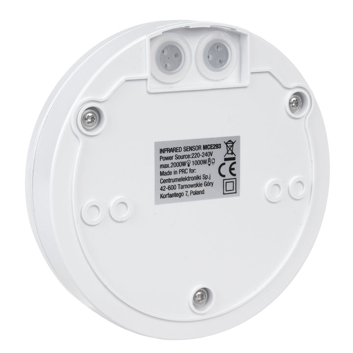 Sensor de movimiento infrarrojo IP65 para uso en exteriores alcance de 8 m máx. carga 2000W Maclean Energy MCE293