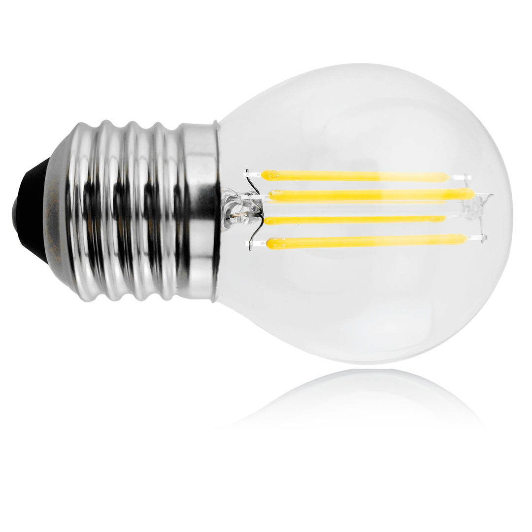 Bombilla de filamento LED E27, 4W 230V blanco cálido 3000K 400lm retro decorativo edison G45 Maclean Energy MCE283 WW