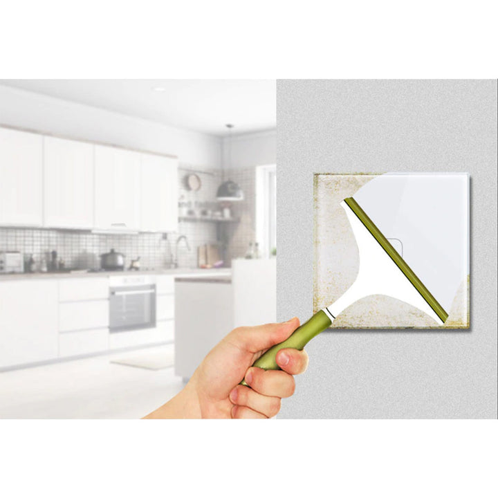 Interruptor de luz touch, simples, vidro, branco com iluminação de botão e botão quadrado, dimensões 86x86 mm, Maclean Energy MCE701W,