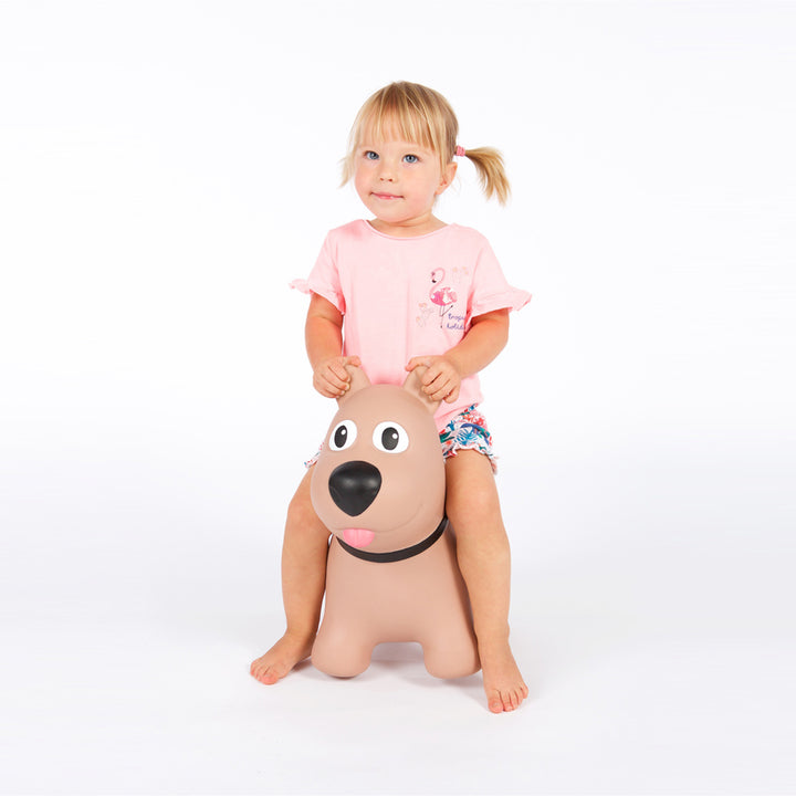 Tootina Perrito - brinquedo inflável de salto infantil, cores à sua escolha: marrom, amarelo, cinza