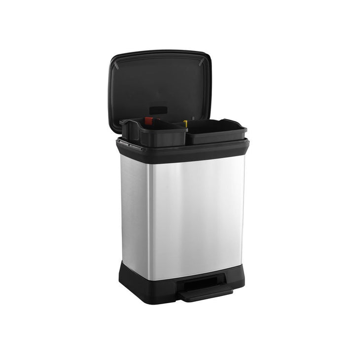 Cesto de pedal de segregação metálico Curver Deco Bin 10 + 18L