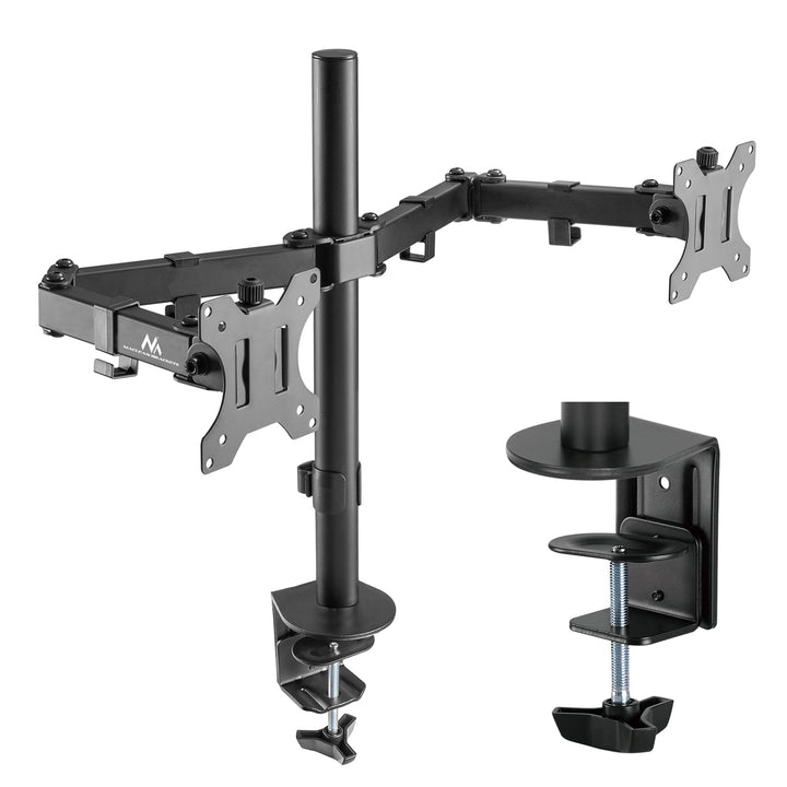 Suporte de mesa para 2 monitores LCD de 17-32" 2x 8 kg (máximo 16 kg) VESA 75x75 e 100x100 Maclean MC-884