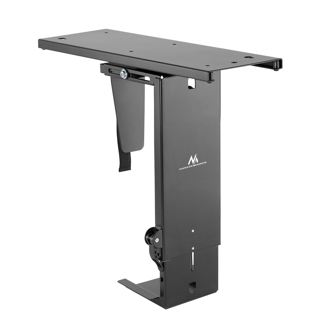 Soporte para montaje vertical del ordenador debajo del escritorio ajustable máx. 10kg negro Maclean MC-885 B