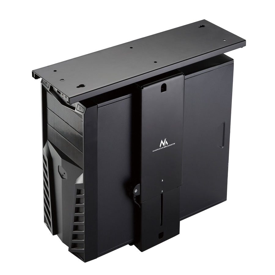 Suporte de montagem vertical para computador sob a mesa ajustável máx. 10kg Maclean MC-885 B preto