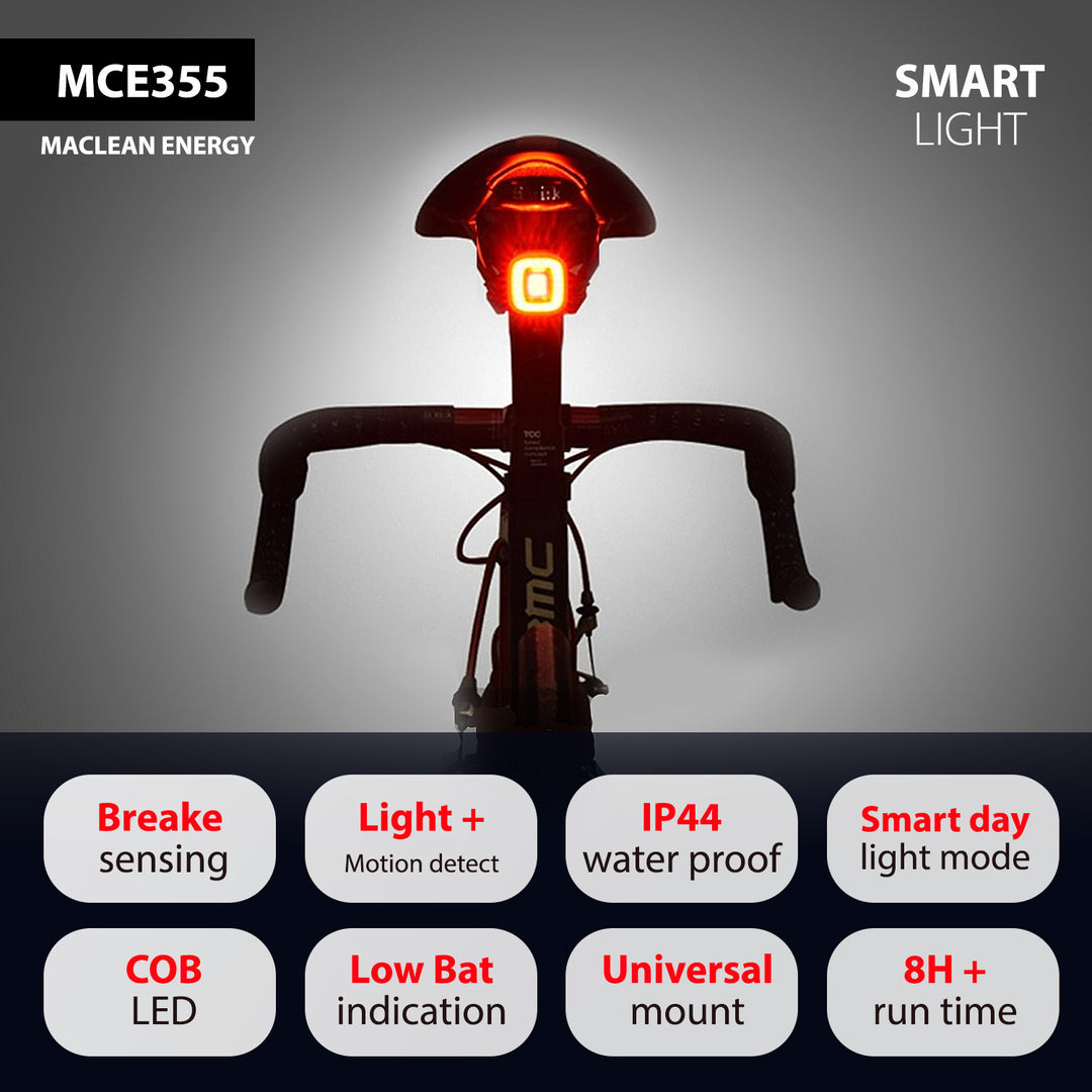 Luz LED trasera para bicicleta 37x37x16mm Maclean MCE355