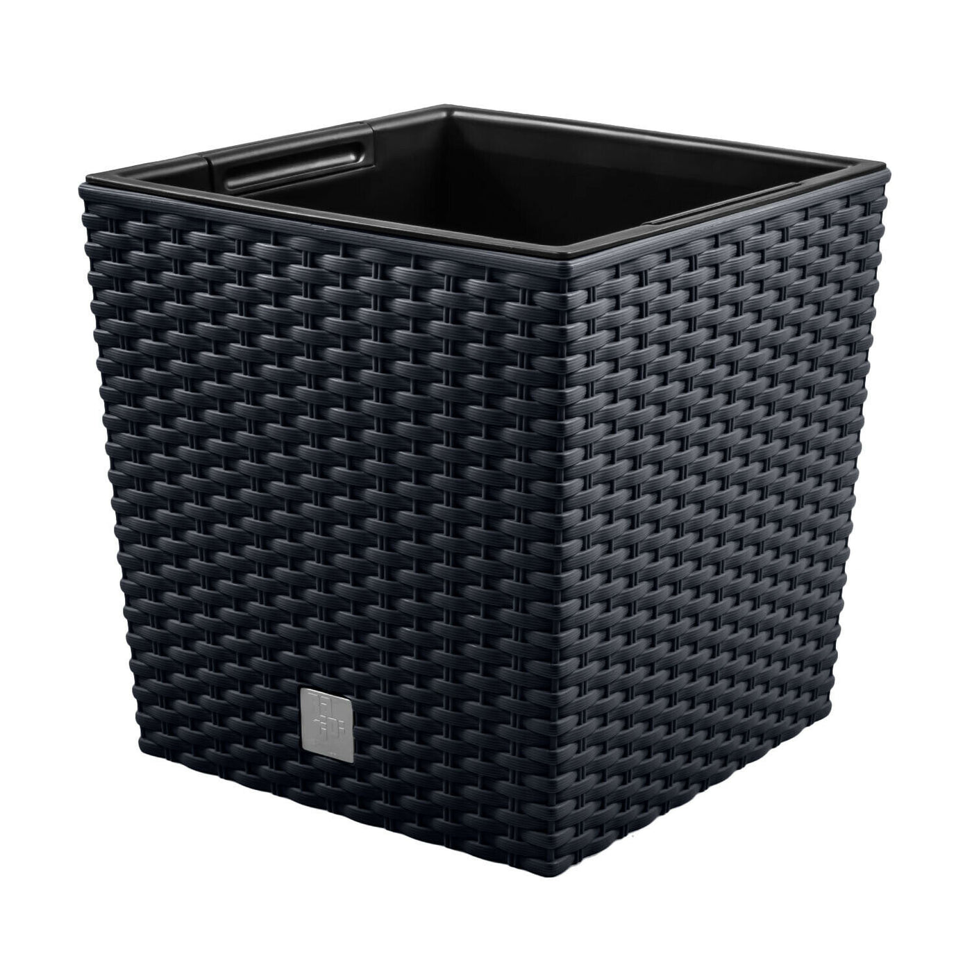 Pote com tanque, imitação de rattan natural Rato Low DRTS400L-S433 - antracite