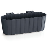 Maceta de barandilla para balcón, caja colgante, vallacaja de flores caja de balcón maceta 4.9L 383x212x130mm Boardee Hook