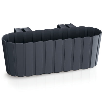 Maceta de barandilla para balcón, caja colgante, vallacaja de flores caja de balcón maceta 4.9L 383x212x130mm Boardee Hook