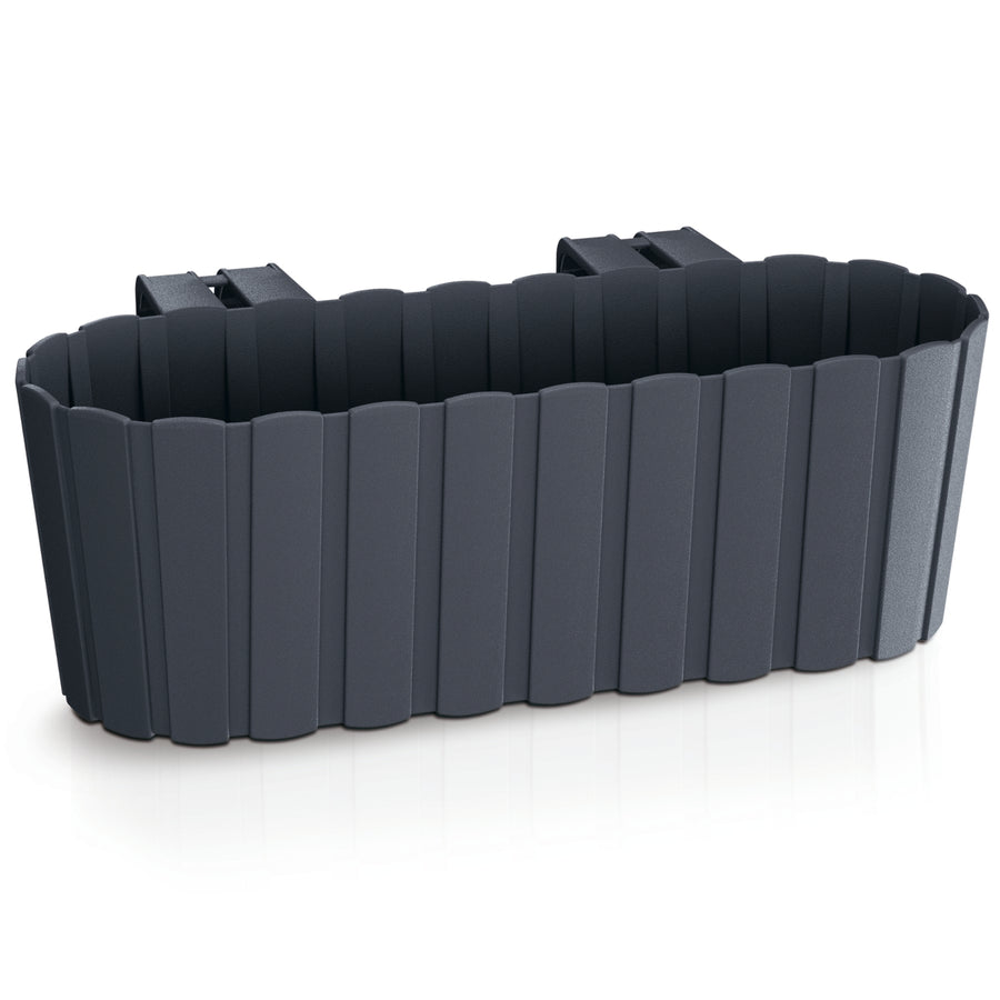 Maceta de barandilla para balcón, caja colgante, vallacaja de flores caja de balcón maceta 4.9L 383x212x130mm Boardee Hook