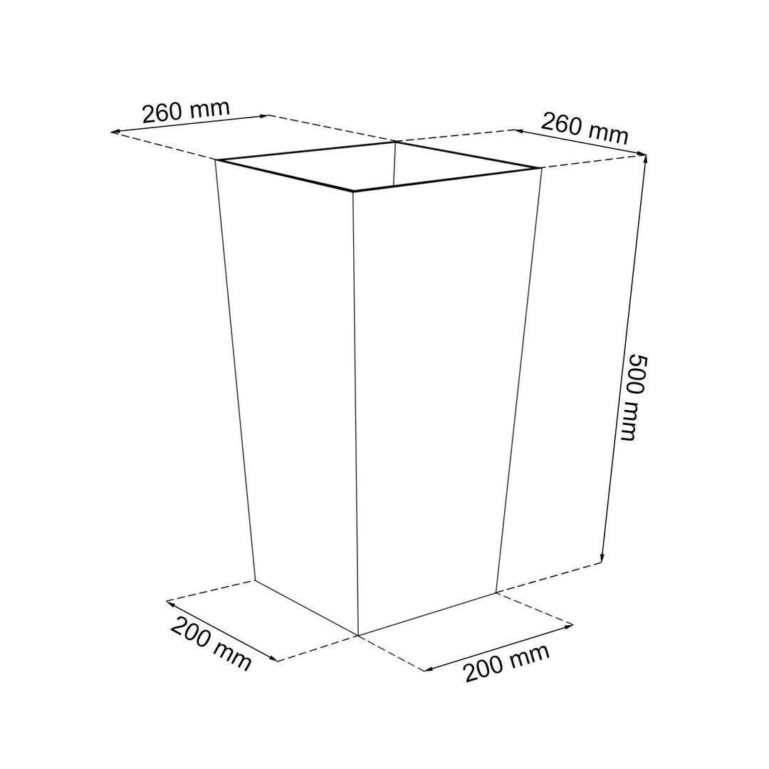 Maceta con inserto Urbi Square DURS265-S433 - antracita