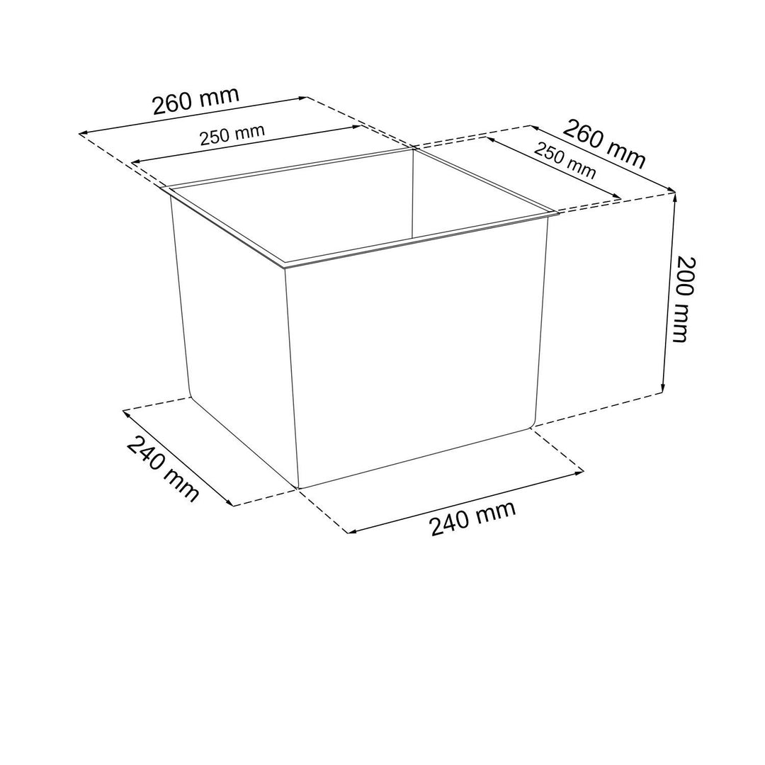 Maceta con inserto Urbi Square DURS265-S433 - antracita