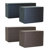 Woodebox caixa de jardim almofada baú de jardim com fechadura (280 litros, umber)