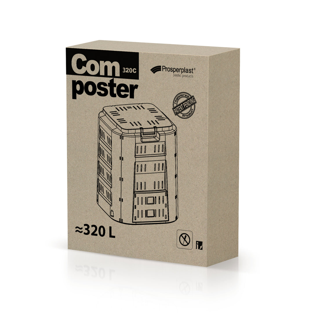 Compostor 320 litros preto Prosperplast Compogreen IKST320C 320L