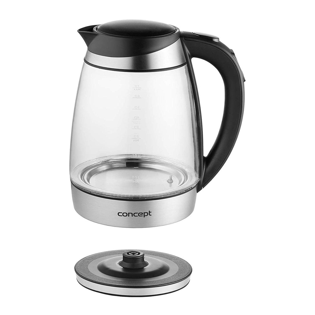 Chaleira elétrica de vidro 1.7L com temperatura controlada Concept RK4120