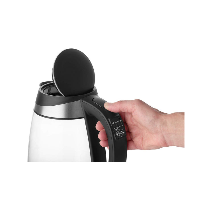 Chaleira elétrica de vidro 1.7L com temperatura controlada Concept RK4120