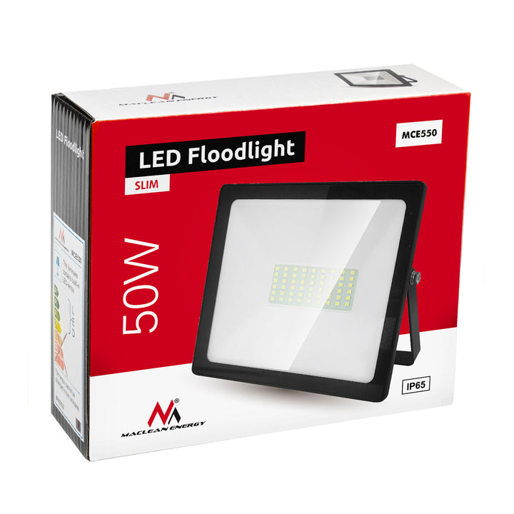 Naświetlacz LED fino 50W, 4000lm Branco Neutro (4000K) Maclean Energy MCE550 NW, IP65, PREMIUM