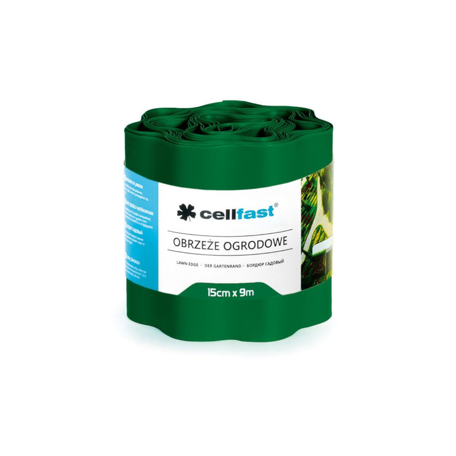 Borde ondulado de jardín 15cm x 9m Cellfast verde oscuro