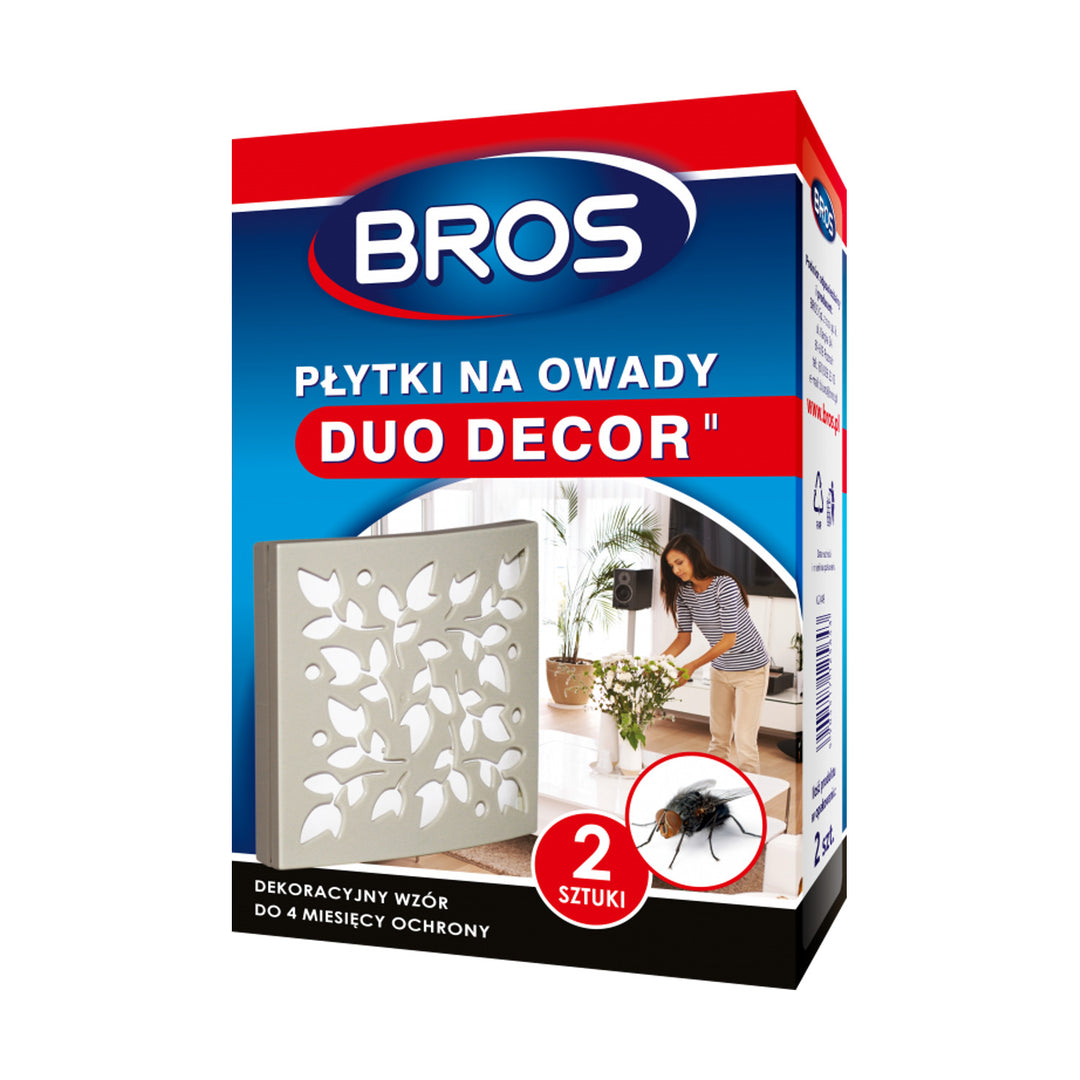 Juego de 2 baldosas decorativas para insectos, moscas, mosquitos, moscas de frutas y falenos BROS Duo-Decor