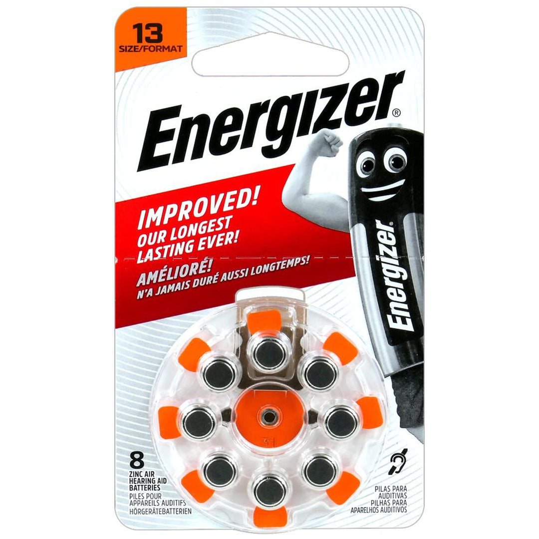 8 pilas para audífonos Energizer 13 / PR48