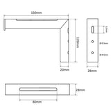 Conjunto de 2 suportes para telas de projeção máx. carga 25KG (por conjunto), aço Maclean MC-923