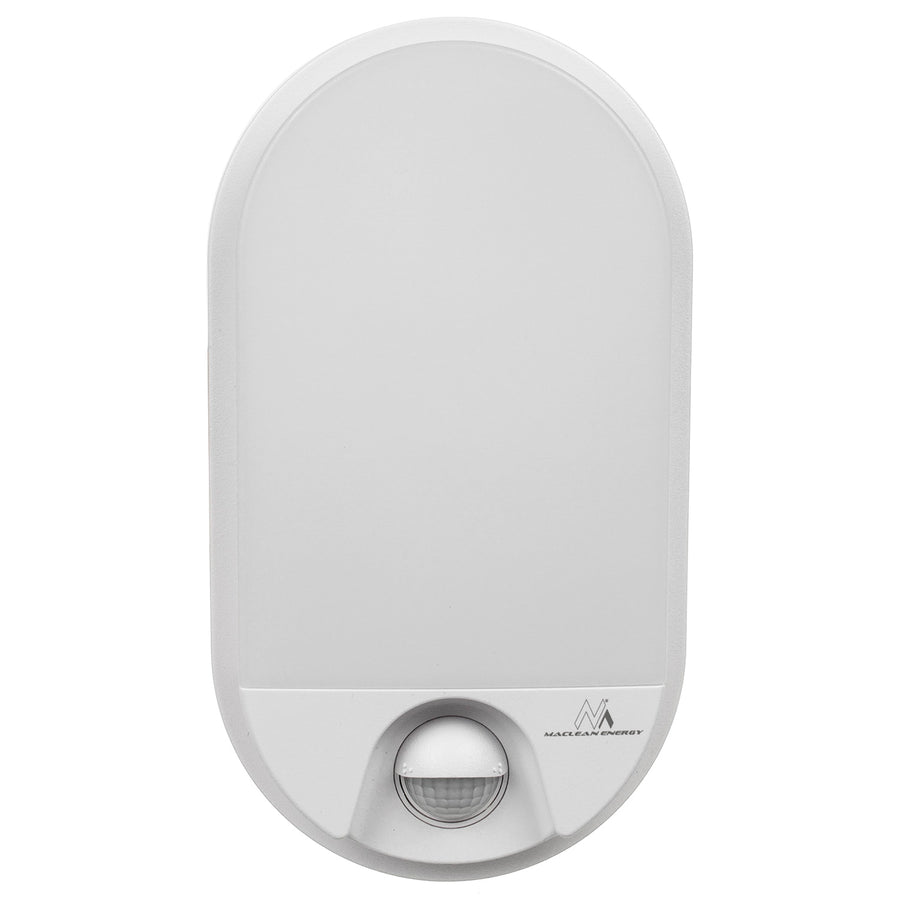 Lámpara LED con sensor de movimiento por infrarrojos 1100lm 15W IP54 blanco, blanco natural (4000K) MCE340 W Maclean Energy