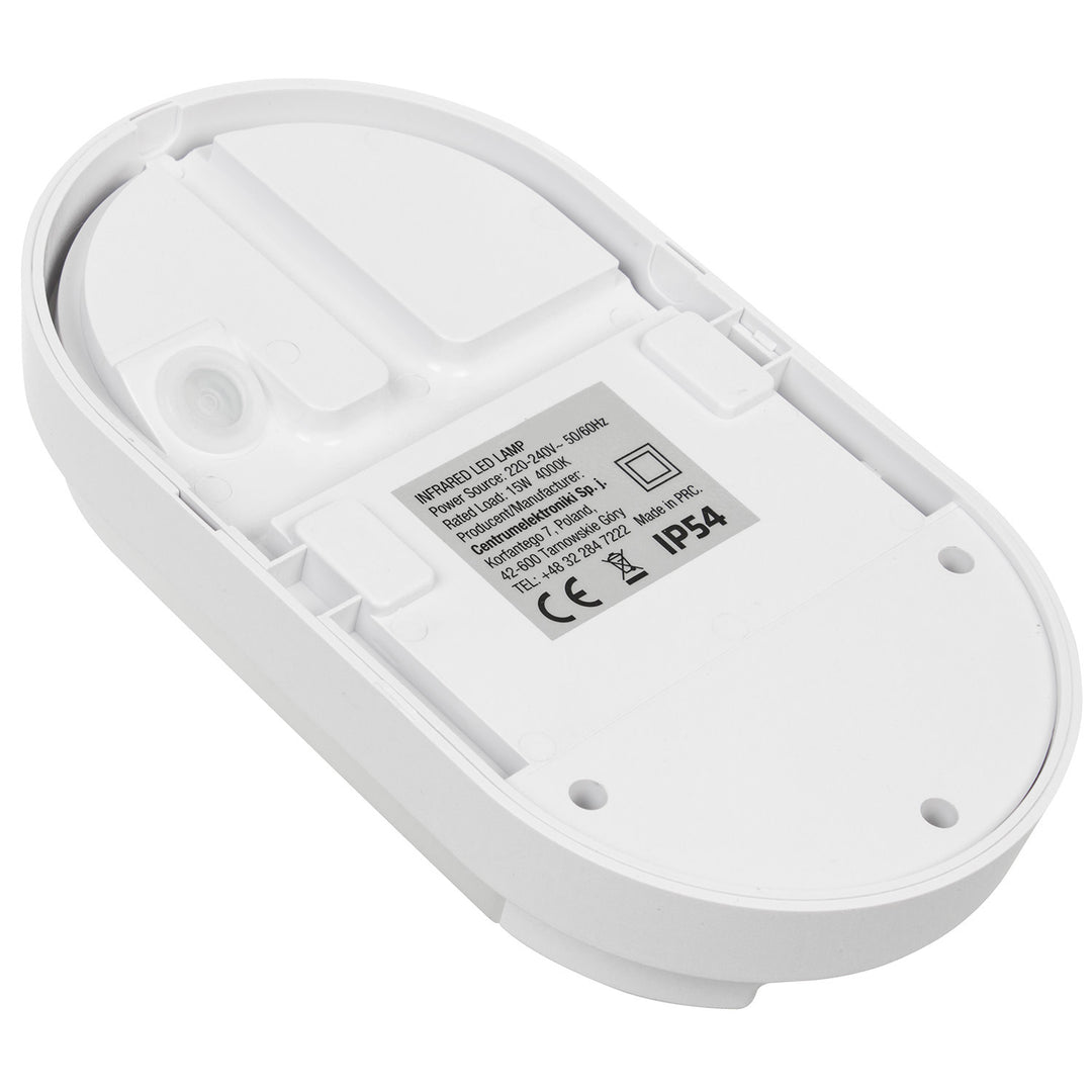 Aplique e plafon LED MCE341 W 1100lm 15W IP54 Maclean Energy branco, branco natural (4000K)